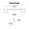 Alzassbg 10 Pack Matte Black Cabinet Pulls, 5 Inch(128mm) Hole