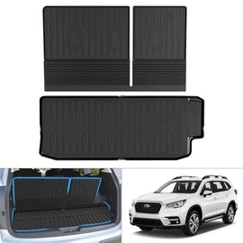 T TGBROS Compatible with 2019-2023 2024 2025 Subaru Ascent Cargo Mat All Weather Cargo Liner Rear Trunk Liner Bedliner Black Odourless Non-Slip