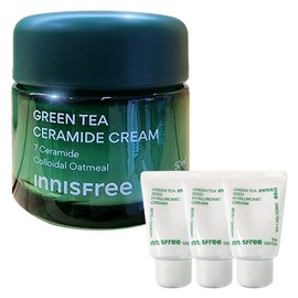 Innisfree Green Tea Ceramide Cream 50ml + Hyaluronic Acid Cream 15ml 3pcs / 이니스프리 그린티 세라마이드 크림 50ml+히알루론산 크림15ml 3개
