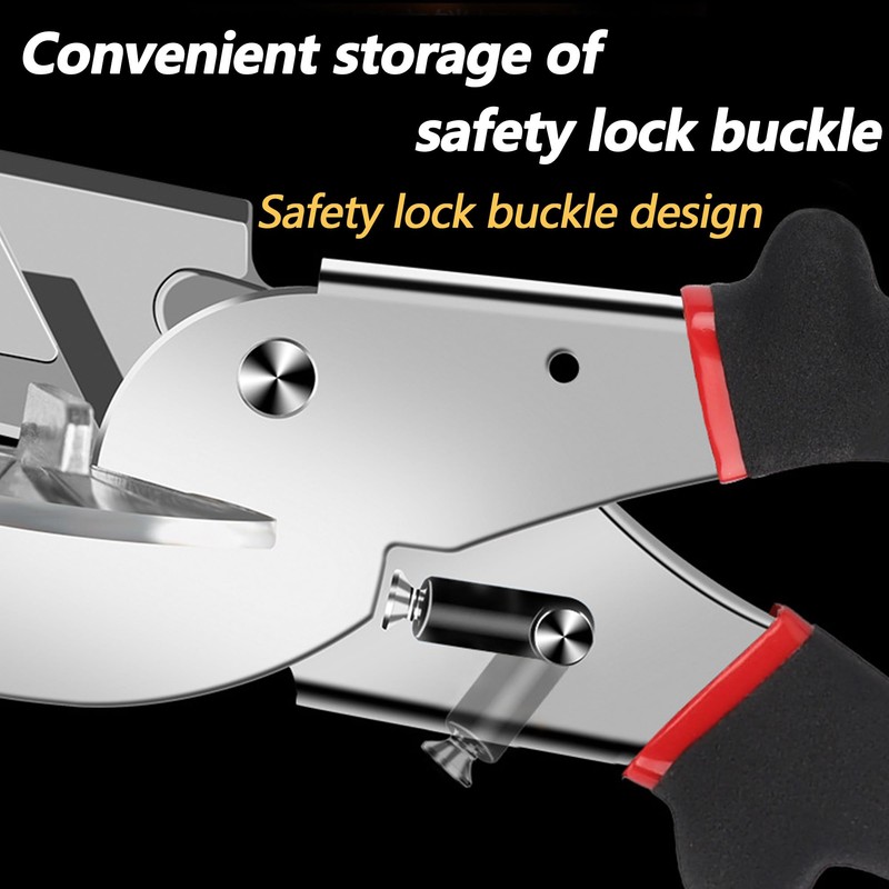 QSLKI Mitre Scissors, 45°-135° for Precise Cut, Multifunctional Trunking Scissors,