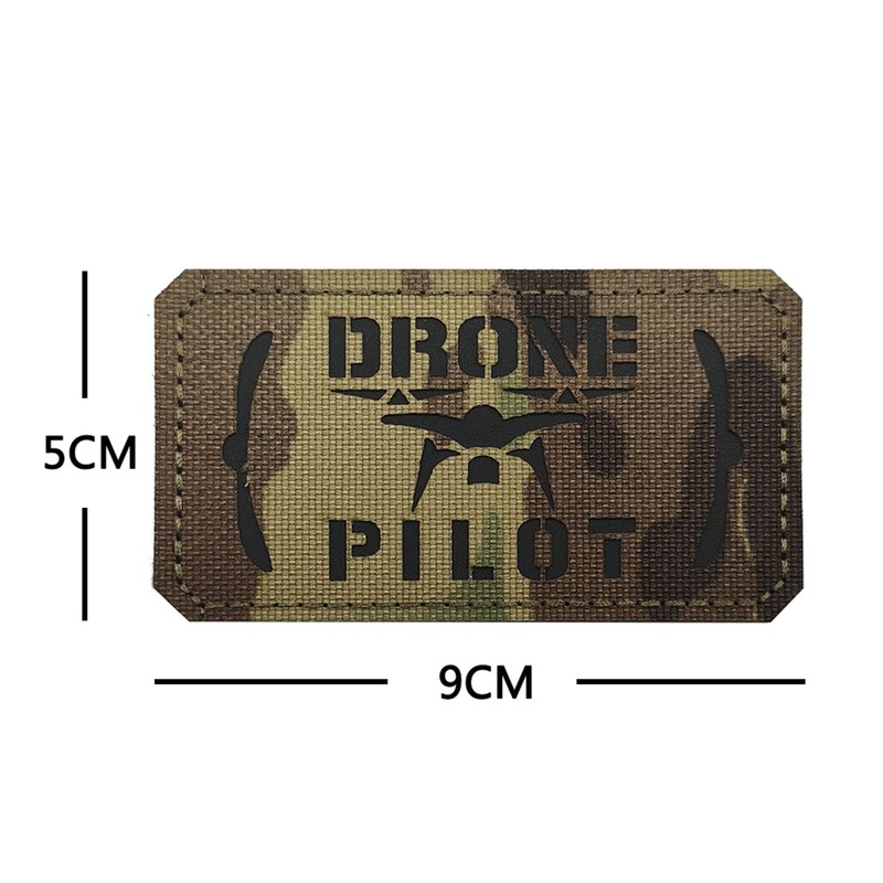 Reflective Drone Pilot Patch, Short Wings Drone Pilot Hook Loop