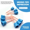 50PCs Dental Grade Dental 76mm Blue/White Impression Mixing Tips by