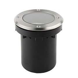 LICHT DISCOUNT LED Recessed Floor Spotlight Garden Spot Round Outdoor IP65 3 Watt Neutral White 230 V GU10 with Through Wiring for Further Grinding from Light to Light