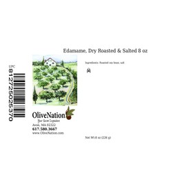 OliveNation Dry Roasted Edamame, Roasted Dried Salted Soy Nuts for Trail Mix or Healthy Snacking - 8 ounces