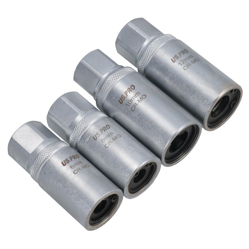 Stud Socket Extractor Installer Remover Roller Type 4pc Metric/Imperial 6-12mm