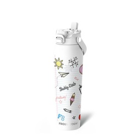 Bottle Buddy | Dual Function lid Water Bottle | Stainless Steel | Double Wall Insulated:_Rule The School_32