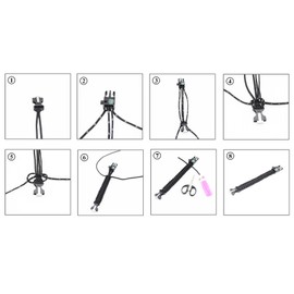 Paracord Survival Bracelet, Deesospro® 2 Pieces Survival Kit with Flint Fire Starter, Scraper, Compass, Whistle and Parachute Cord Buckle for Hiking Camping Boating