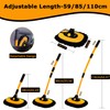 15°Curved Car Wash Brush with Long Handle 43" Extension Pole