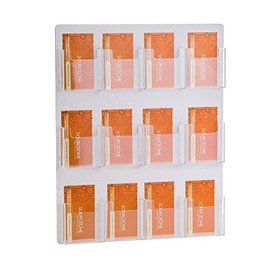 Source One 12 Pocket Vertical Wall Mount Business Card Holder Display (1 Pack, 12 Pocket)