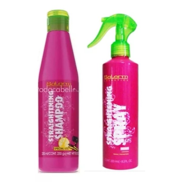 Salerm Shampoo Y Spray Straightening Protector Térmico
