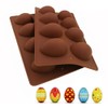 EchoDone Egg Shape Soap Mold Non Stick Silicone Half Egg