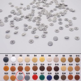(Pack of 50 pcs) Pozi Screw Cover Caps 12 mm Diameter, Pozidriv Head Clip On Plastic Covers, Furniture Decorative Cap (50, Grey S24)