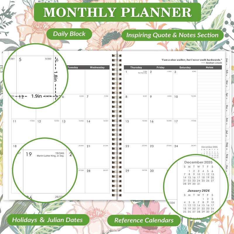 2026-2028 Monthly Planner/Calendar - 3 Year Monthly Planner 2026-2028, Jan.