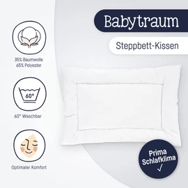 Julius Zöllner Thinsulate Lite Loft Baby Dream Cushion, Standard 100 by Oeko-Tex, Size 40 x 60 cm
