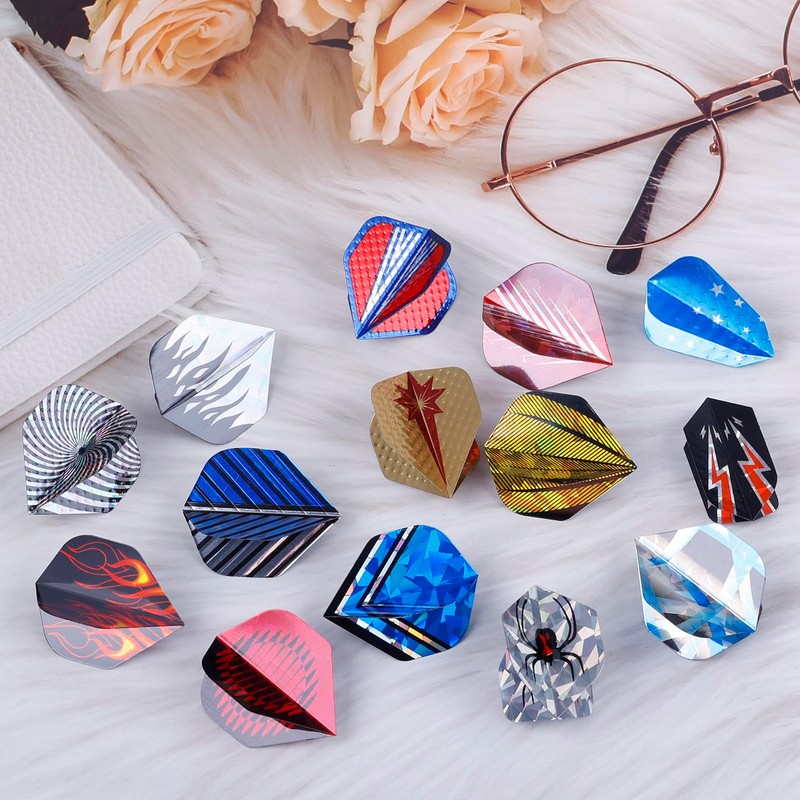 Deetenks 90PCS Dart Flights 30 Sets Durable Standard Reflect Dart