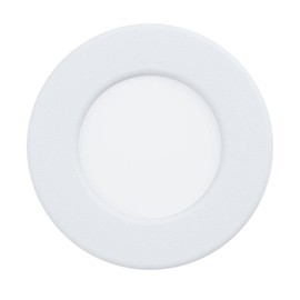 Eglo Recessed LED Ceiling spot Fueva 6, Round Bathroom Downlight, White Plastic Ceiling lamp, Flat Spotlight, Warm White-Cold White, IP44, ∅ 8.6 cm