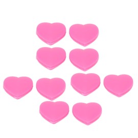 Vbestlife Amortiguador de Vibraciones de Tenis de 10 Piezas, Amortiguador de Vibraciones de Raqueta de Tenis en Forma de Corazón Amortiguador de Tenis de Silicona (Rosa)