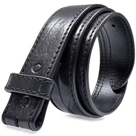 BS250S_Heavy-Duty Genuine Full Grain Leather Belt Strap 1-1/2"(38mm) Wide (Black, 36)