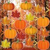 Fall Decor Pumpkin Maple Leaf Hanging Swirl - Fall Thankgiving