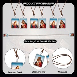 Huquary 16 Pcs Catholic Scapular Necklace Metal Escapularios Catolicos Sacred Heart of Jesus with Our Lady Mt Carmel Catholic Scapular Gifts for Men Women Christian First Communion Confirmation 19"