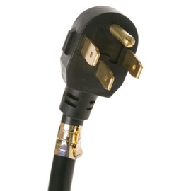 WX09X10039 GE Appliances 6' 40 Amp 4-Wire Range Cord, Heavy-Duty Electric Range Power Cord with Right-Angle Plug, UL Listed, 99.9% Pure Copper, Universal Fit