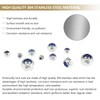 182 Pieces 304 Stainless Steel Lock Nuts, Kindroufly 5 Sizes