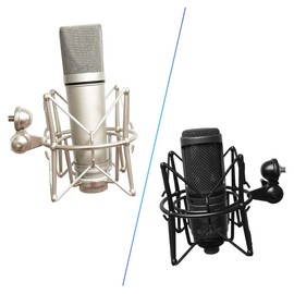 CORHAD Mic Holder Clip Bracket Metal Mount Stand Microphone Spider Suspension for Gaming Recording Black