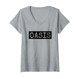 Womens Oasis California CA Vintage Retro Souvenirs V-Neck T-Shirt