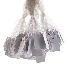 500PCS Price Tags with String White Price Tags Bulk Price Labels Display Tags Small Gift Tags Writable Jewelry Tags Paper Sale Tags
