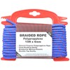 Merriway BH03166 Braided Blue Polypropylene Rope on Hand Reel, 15M x 6mm (48.3/4 ft x 1/4 inch)