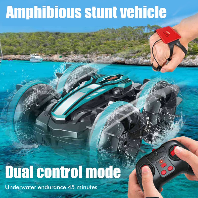Amphibious RC Car for Kids Gesture Sensor 4WD Waterproof Remote