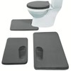 Madeals Memory Foam Bath Mat Set 4 Piece with Toilet