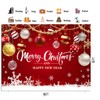 CHAIYA 8x6ft Red Christmas Backdrop Merry Christmas Party Backdrop Christmas