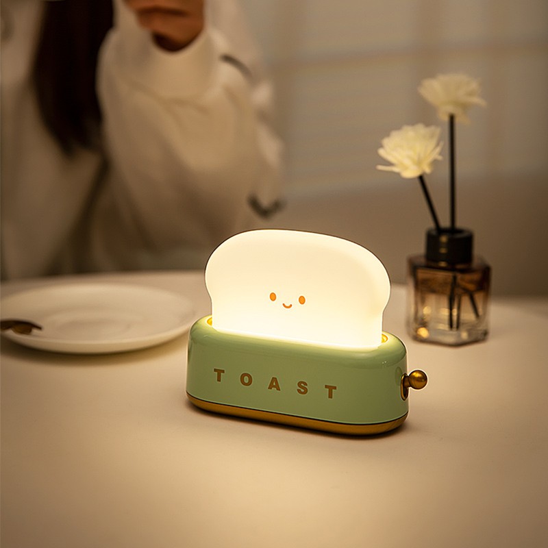 LED Bread Emotion Machine Night Light Eye Protection Portable Imitation
