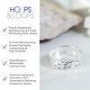 Hoops & Loops 925 Sterling Silver Diamond-cut Wedding Bridal Anniversary