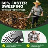 Adjustable Leaf Rake 30-65 Inch – 30 Tines Garden Rakes