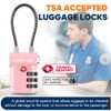 SURE LOCK TSA Approved Luggage Locks, Open Alert, Easy Read