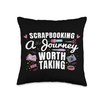 Funny Scrapbooking A Journey Woth Taking Gear Crafting Tools Throw