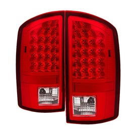 Euro LED Style Tail Light for Dodge Ram 1500 07-08 - 2500 3500 07-09 - Red Clear