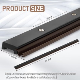 3' Adjustable Sill Cap for Therma-Tru Door,Sill Cap Threshold Replacement,Durable, Rot-Resistant, Wood-Grained Texture (Black Wood Composite),SCA4HU30SCA3MU30