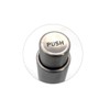 Bisetti Push Button Stainless Steel and Acrylic Salt Mill Grinder,