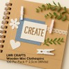 LWR CRAFTS Wooden Mini Clothes Pegs 15 Colors 100 Per