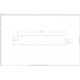 Sundown Audio Blank 15” X 3” Plexiglass Viewing Window 3/4" For Subwoofer Box Or Amp