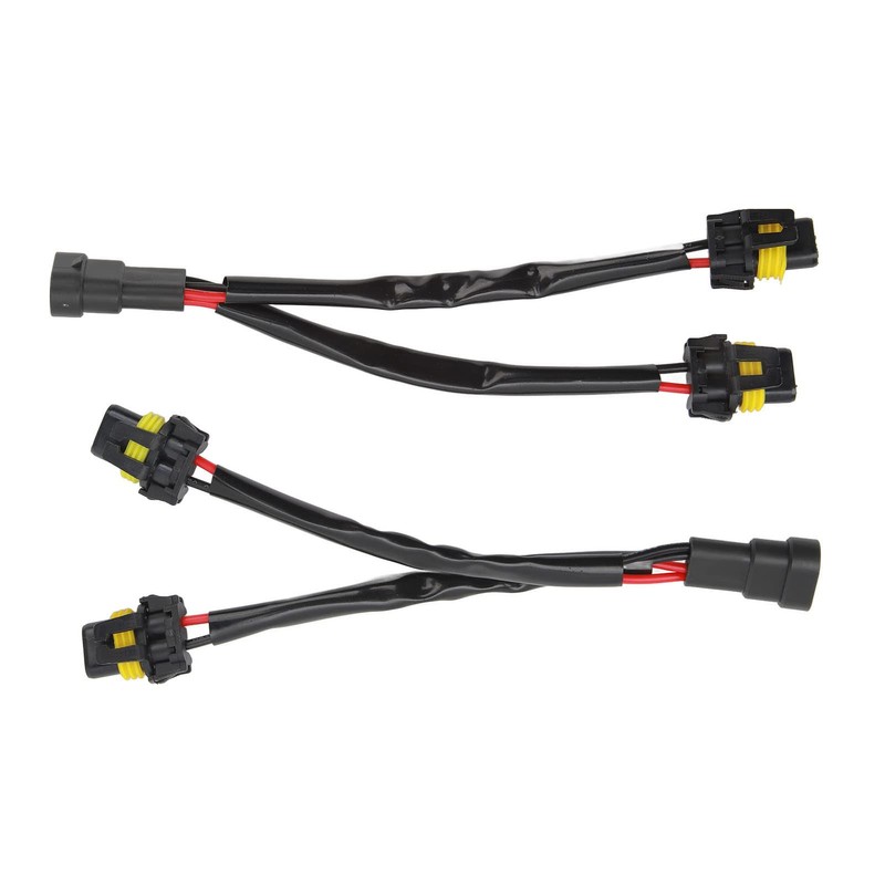 Headlight 2 Way Splitter Cable Socket Harness Male to Female