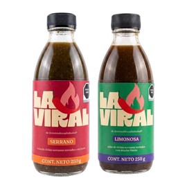 Salsa La Viral by @mercedes.saludsalud Original (Pack de 2) - Elaborada con chile serrano, salsa de soya, jugo de limón, cebolla y ajo. Sabor único, altamente deliciosa, levanta cualquier platillo