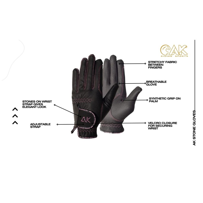 AK Horse Riding Gloves Ladies, Men & Kids Equestrian Gloves