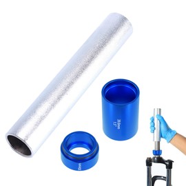 Jiakalamo 3PCS Bike Front Fork Crown Race Setting Tool, Bicycle Fork Nut Setting Installer, Aluminum Alloy Bicycles Front Forks Setter Driver Kit for 28.6mm 1.5in 1.25in Bicycle Fronts Forks