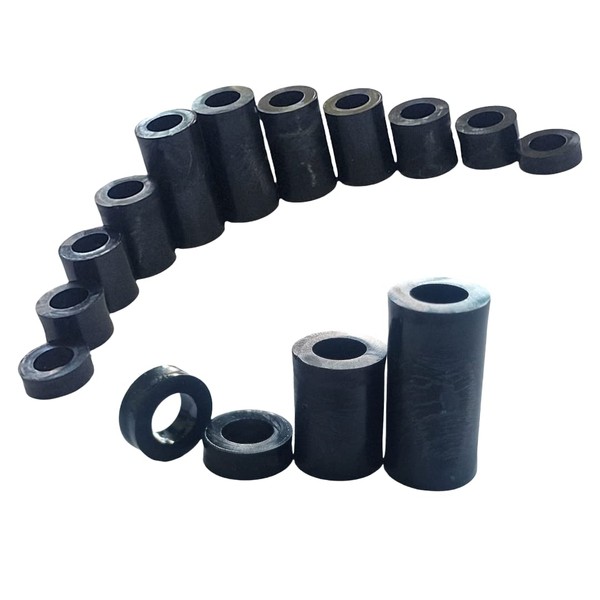 M6 x 10mm Black Nylon SPACERS Plastic Standoff Washers (Pack of 12)