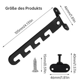Window Lock Set, 2 Pieces Window Stopper, Window Regulator, Black Window Latch, Surge Protection, Window Latch, Tilting Window Protection for Sliding Windows, Normal Windows