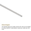sourcing map 304 Stainless Steel Round Rods Bar,1.6mm Diameter 100mm